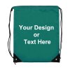 ezpencils, Drawstring Bags-Custom Image and/or Text- Teal