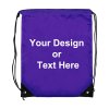 ezpencils, Drawstring Bags-Custom Image and/or Text- Purple
