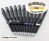 Touch Pen, Black Body with Silver Accents 12 pkg - Custom Image