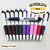 Gripper Pen, White Body, Assorted Colors, 12 pkg - Custom Image