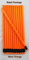 ezpencils - 12 pkg. Blank Hexagon Pencils - Neon Orange