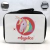 Personalized Unicorn Design - Black School Lunch Box for kids