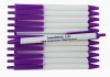White Body - Purple Top & Bottom - Champion Pens - 12 pkg.
