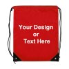 ezpencils, Drawstring Bags-Custom Image and/or Text- Red