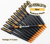 Radiant Pen, Black Body, Metallic Orange 12pkg, Custom IMG