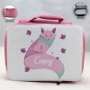 Personalized Fox Theme - Pink School Lunch Box for kids