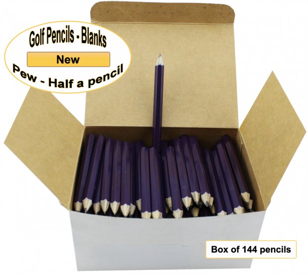 ezpencils -144 Purple Golf Without Eraser- Blank Pencils - Click Image to Close