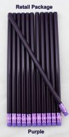 ezpencils - 12 pkg. Blank Hexagon Pencils - Purple