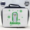 Personalized Penguin Theme - Blue School Lunch Box for kids