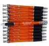 Orange Body- Silver Clip/Top/Bottom, Black Grip Wave Pen 12 pkg.