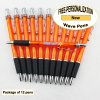 Wave Pen, Orange Body, Black Grip, 12 pkg - Custom Image