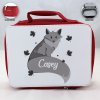 Personalized Fox Theme - Red School Lunch Box for kids