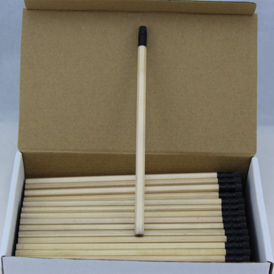 ezpencils - 144 Natural Wood Hex Pencils - Non-Personalized - Click Image to Close