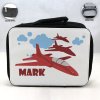 Personalized Jet Plane Theme - Black School Lunch Box for kids