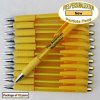 Personalized Particle Pen, Clear Yellow Body and Accents 12 pkg