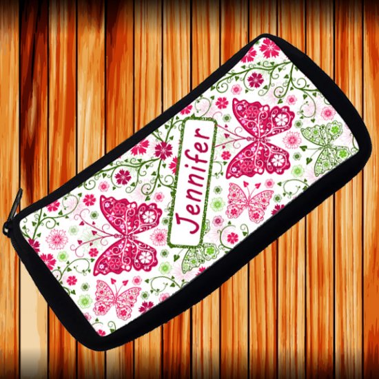 Personalized Butterfly in Pink Case - FREE PERSONALIZATION - Click Image to Close