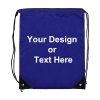 ezpencils, Drawstring Bags-Custom Image and/or Text- Dark Blue