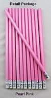ezpencils - 12 pkg. Blank Hexagon Pencils - Pearl Pink