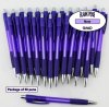 Grid Pen - Clear Purple Body with Grid Grip - Blanks - 50pkg