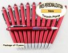 Touch Pen, Red Body with Silver Accents 12 pkg - Custom Image