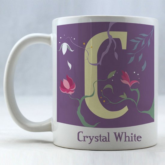 Floral Personalized Coffee Mug - Click Image to Close