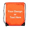 ezpencils, Drawstring Bags-Custom Image and/or Text- Orange