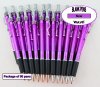 Wave Pens-Purple Body Silver Accents & Black Grip-Blanks-50pkg