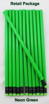 ezpencils - 12 pkg. Blank Hexagon Pencils - Neon Green