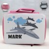 Personalized Jet Plane Theme - Pink School Lunch Box for kids