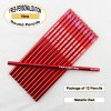 ezpencils - Personalized Metallic Red Round Pencil - 12 pkg