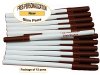 Personalized - Slim Pens - White Body with Brown Cap, Black Ink