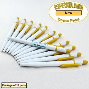 ezpencils - Personalized - Solid White Body with Yellow Clicker