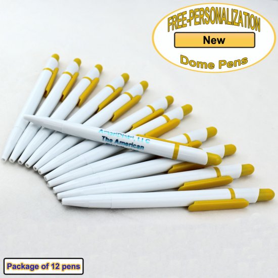 ezpencils - Personalized - Solid White Body with Yellow Clicker - Click Image to Close