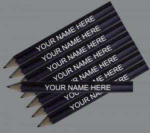 ezpencils - 24 pkg Personalized Hexagon Purple Golf Pencils