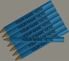 ezpencils - 24 pkg Personalized Hexagon Sky Blue Golf Pencils