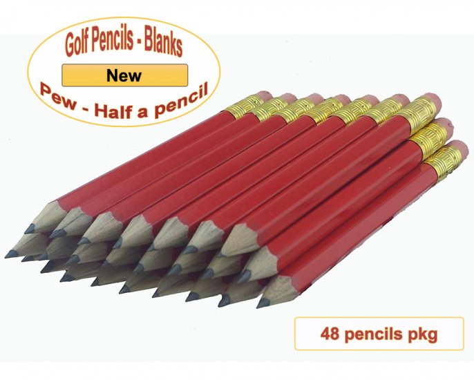ezpencils - 48 Red Golf With Eraser - Click Image to Close