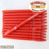 Personalized Willowy Pen, Solid Red Body Clear Grip 12 pk