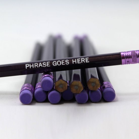 ezpencils - Personalized Purple Hex Pencils - 144 Pencils - Click Image to Close