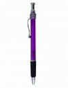 Purple Body- Silver Clip/Top/Bottom, Black Grip Wave Pen 12 pkg.