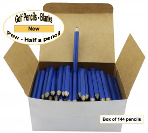 ezpencils -144 Sea Blue Golf Without Eraser- Blank Pencils