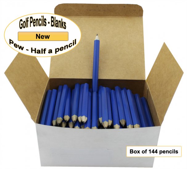 ezpencils -144 Sea Blue Golf Without Eraser- Blank Pencils - Click Image to Close