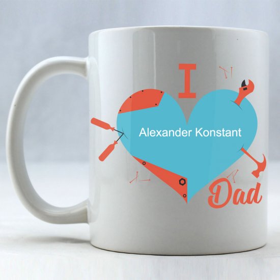 I love you Dad Personalized Coffee Mug - Click Image to Close