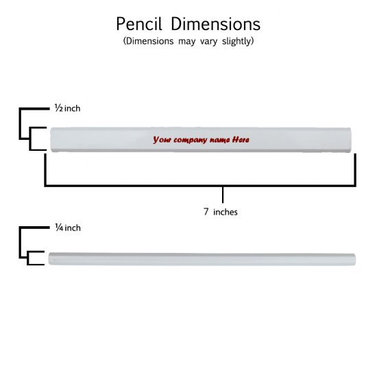ezpencils - 6 pkg. Personalized White Carpenter Pencils - Click Image to Close