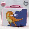 Personalized Dinosaur Theme - Pink School Lunch Box for kids