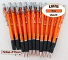 Wave Pens-Orange Body Silver Accents & Black Grip-Blanks-50pkg