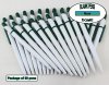 Dome Pen -White Body and Green Accents- Blanks - 50pkg
