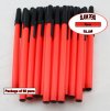 Colored Slim Pen-Neon Red Body, Cap and Accent-Blanks-50pkg