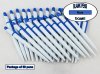 Dome Pen -White Body and Light Blue Accents- Blanks - 50pkg