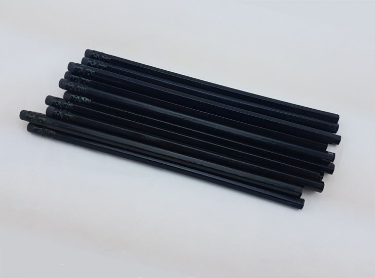 ezpencils - 144 Black Hex Pencils - Non-Personalized - Click Image to Close