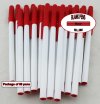 Slim Pen -White Body and Red Accents- Blanks - 50pkg